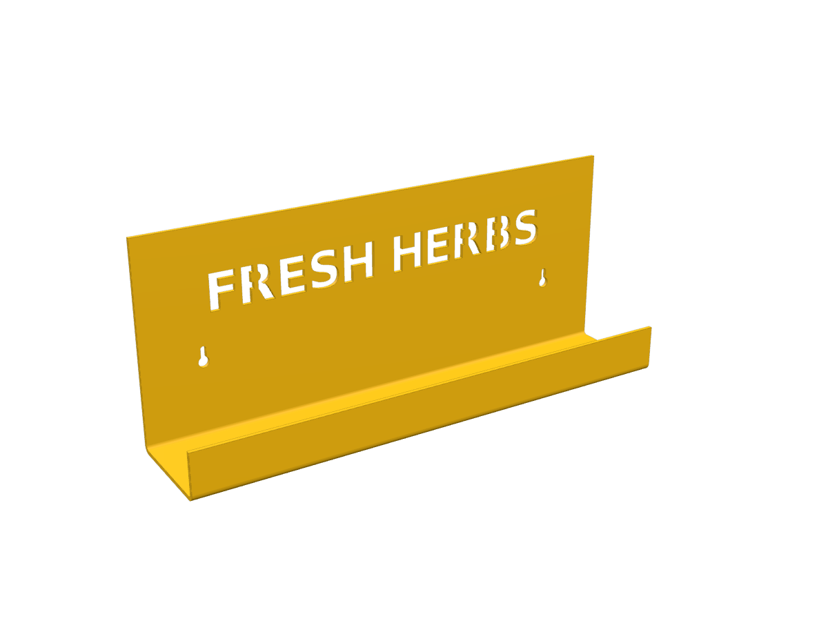 Yellow powder-coated spice rack